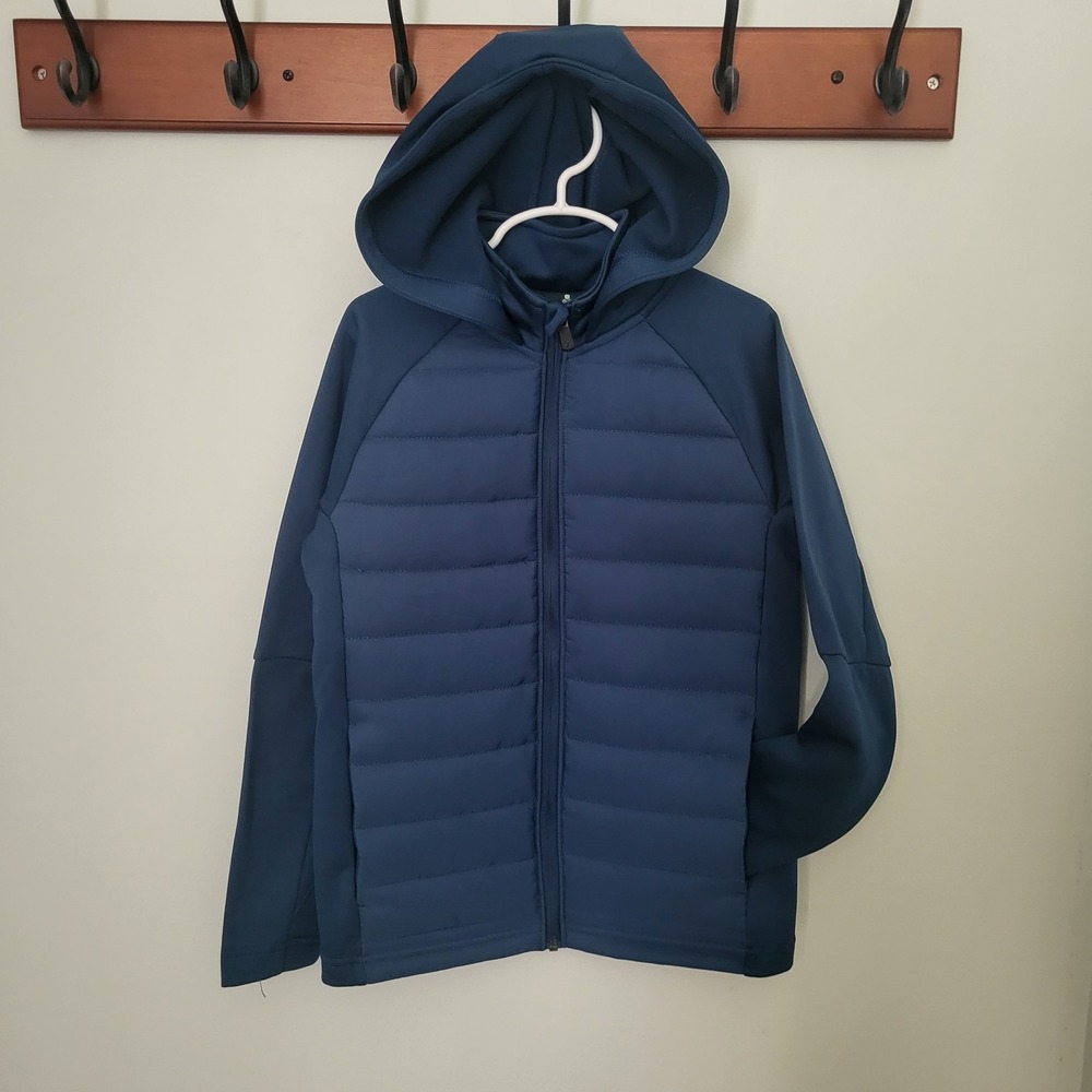 Tek Gear Size Small 8 Youth Kids Unisex Hooded Warm Gear Puffer Jacket Blue